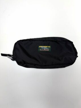 L.L.Bean Black Nylon Pouch / Accessory Bag